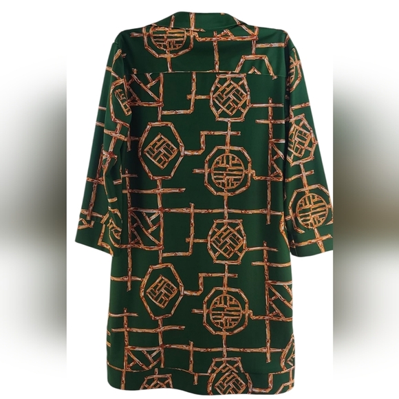 Jude Connally Gold Tan Long Sleeve Notched Collar Shirt Dress - Picture 3 of 11